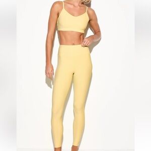 SET! Spiritual Gangster Auralight Legging + Auralight Aria Bra in French Vanilla